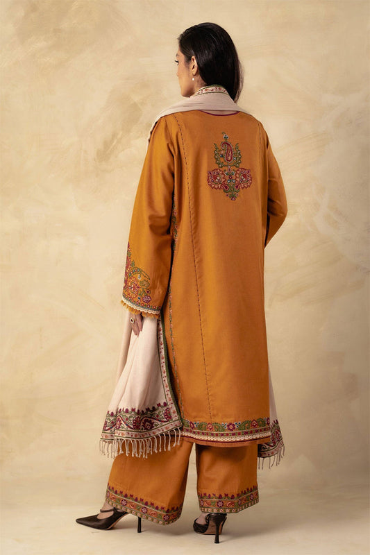ZARA SHAHJAHAN - 3PC DHANAK EMBROIDERED BA-W78M
