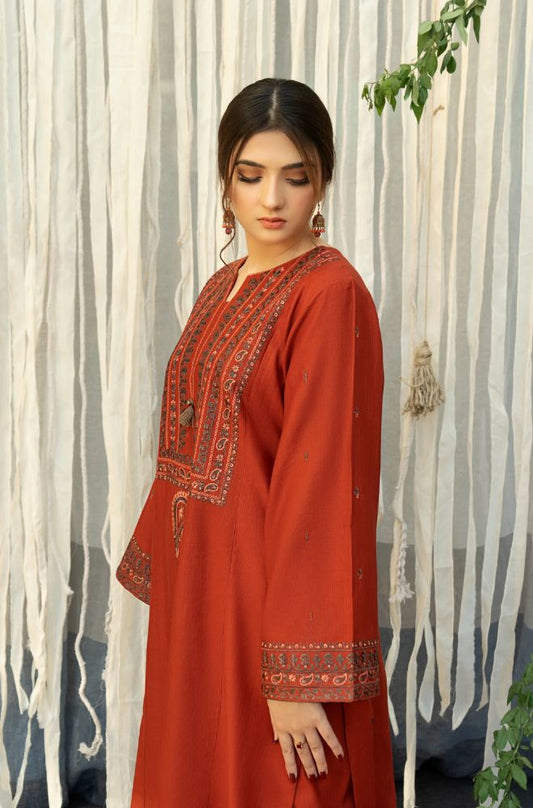 BLOOMSATTIRE- 3PC DHANAK EMBROIDERED BA-W113