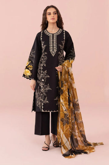 BLOOMSATTIRE -Cambric 3PC EMBROIDERED DRESS BA-01