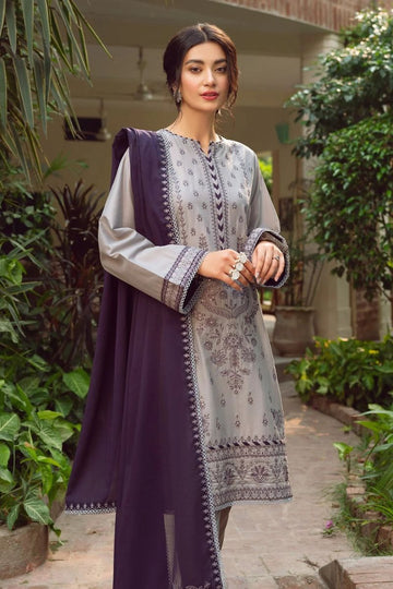 JAZMIN- 3PC LAWN EMBROIDERED BA-34
