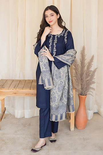 BLOOMSATTIRE - 3PC DHANAK EMBROIDERED BA-W101