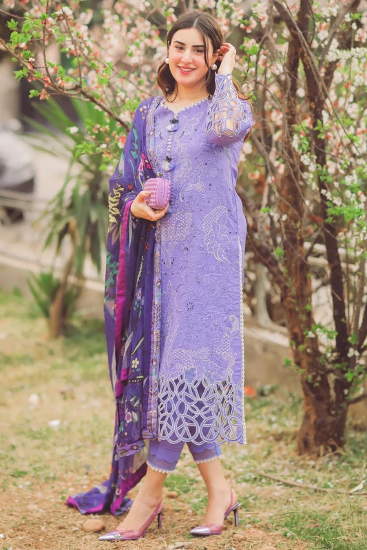 MUSHQ - 3PC LAWN EMBROIDERED BA-94