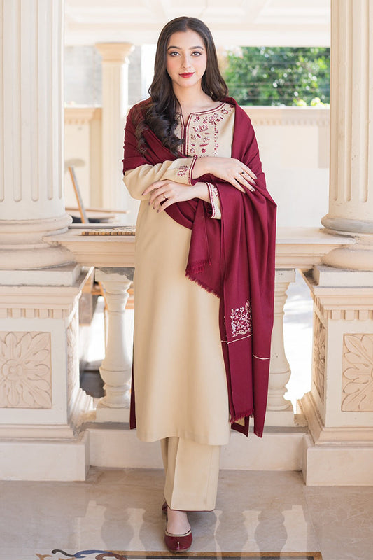 BLOOMSATTIRE- 3PC DHANAK EMBROIDERED BA-W72