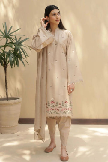 DYOT- 3PC LAWN EMBROIDERED BA-102