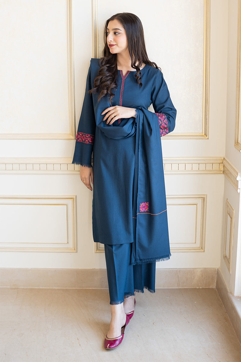 BLOOMSATTIRE- 3PC DHANAK EMBROIDERED BA-W70