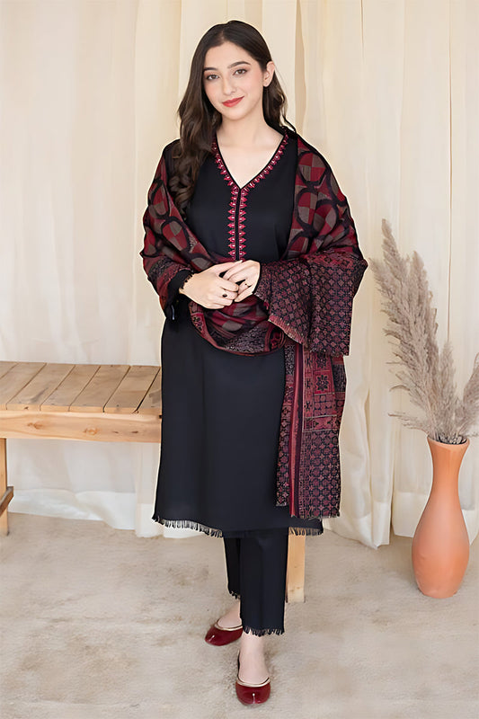 BLOOMSATTIRE- 3PC DHANAK EMBROIDERED BA-W145