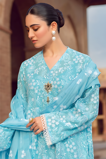 BLOOMSATTIRE - 3PC DHANAK EMBROIDERED BA-W55