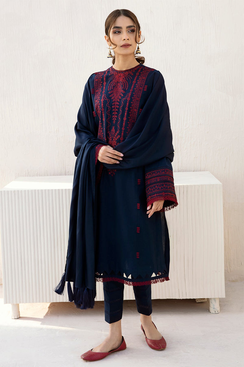 BLOOMSATTIRE- 3PC DHANAK EMBROIDERED BA-W30