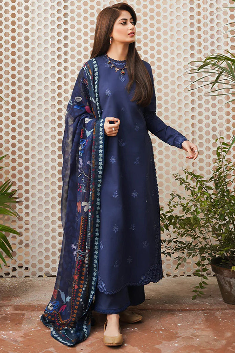 SERAN - 3PC DHANAK EMBROIDERED BA-W139
