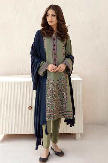 BLOOMSATTIRE- 3PC DHANAK EMBROIDERED BA-W60