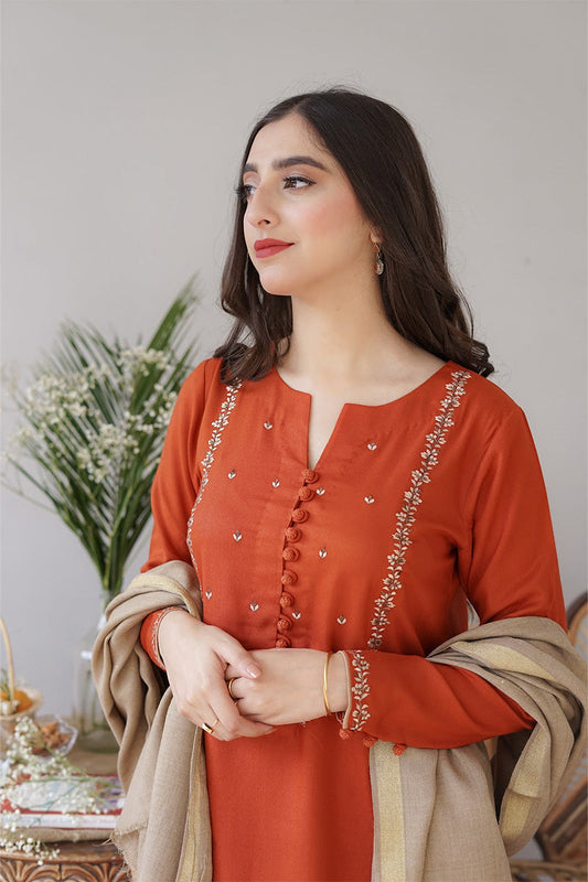 AISLING - 3PC DHANAK EMBROIDERED BA-W165