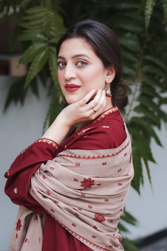 BLOOMSATTIRE- 3PC DHANAK EMBROIDERED BA-W69