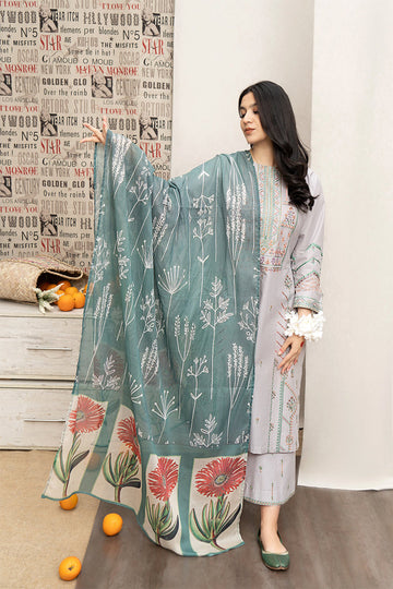 BLOOMSATTIRE- 3PC LAWN EMBROIDERED BA-S108