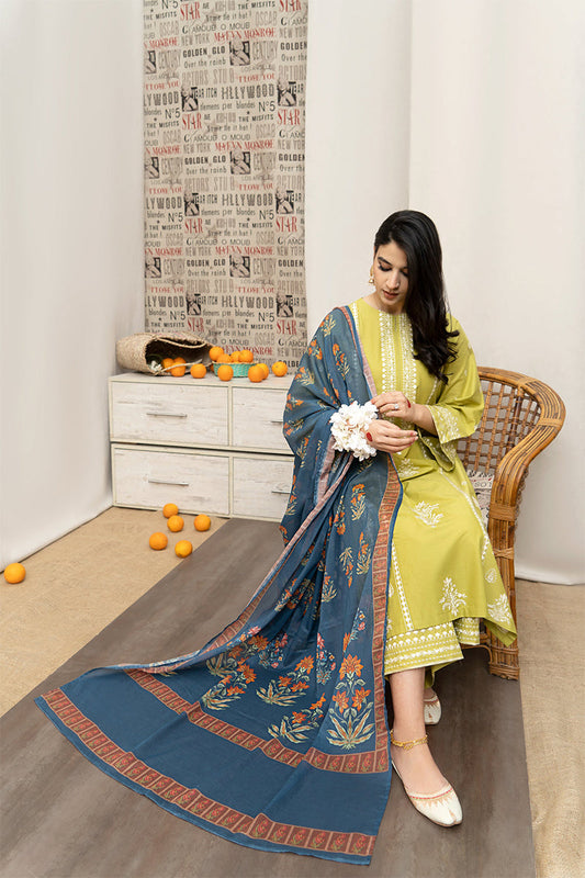 BLOOMSATTIRE- 3PC LAWN EMBROIDERED BA-S110