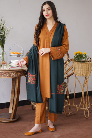 BLOOMSATTIRE- 3PC DHANAK EMBROIDERED BA-W09