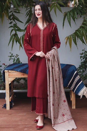 BLOOMSATTIRE- 3PC DHANAK EMBROIDERED BA-W69