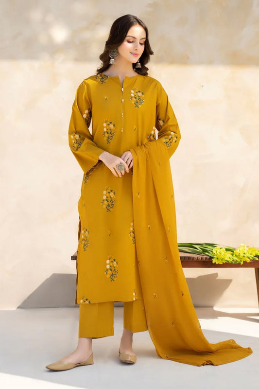 BLOOMSATTIRE - 3PC LAWN EMBROIDERED BA-S95