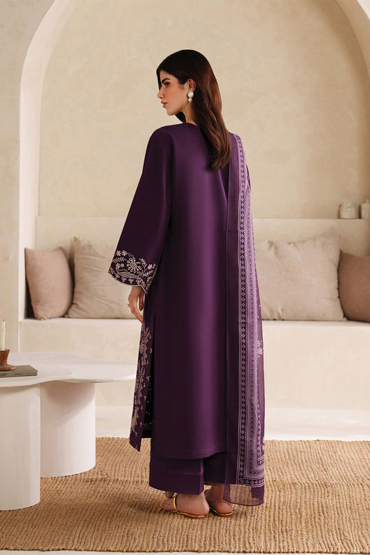 GARNET - 3PC DHANAK EMBROIDERED BA-W204