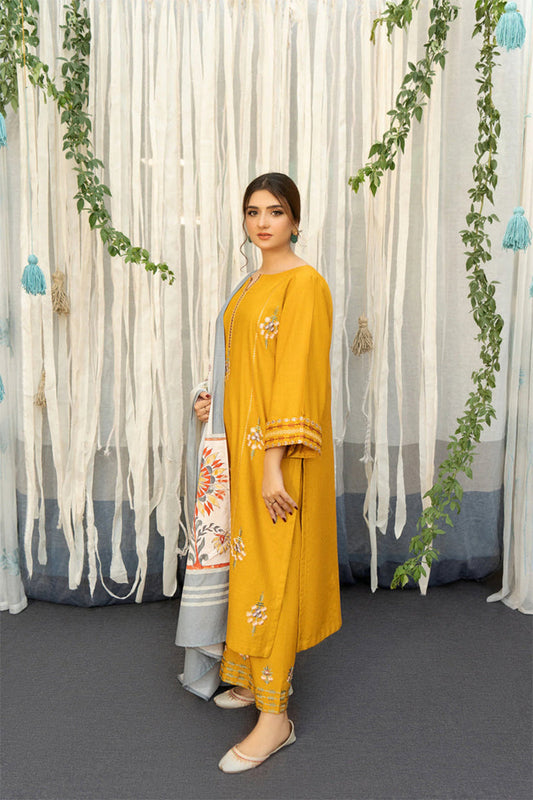 URGE - 3PC DHANAK EMBROIDERED BA-W159