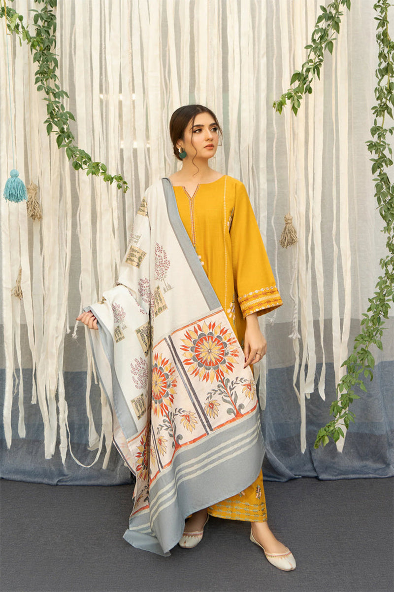 URGE - 3PC DHANAK EMBROIDERED BA-W159