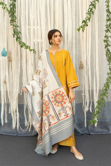 URGE - 3PC DHANAK EMBROIDERED BA-W159