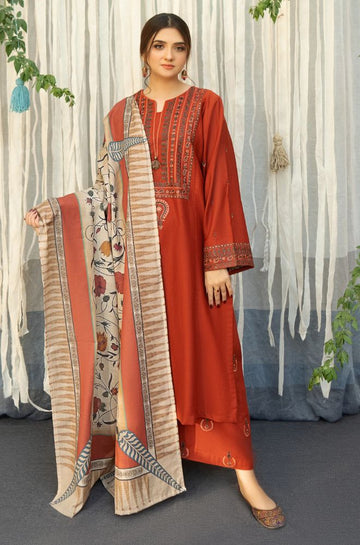 BLOOMSATTIRE- 3PC DHANAK EMBROIDERED BA-W113