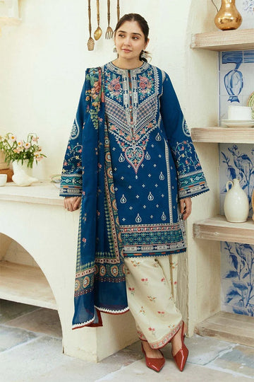 ZARA SHAH JAHAN - 3PC LAWN EMBROIDERED BA-131