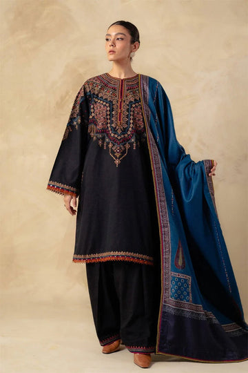 ZARA SHAH JAHAN - 3PC DHANAK EMBROIDERED BA-W143
