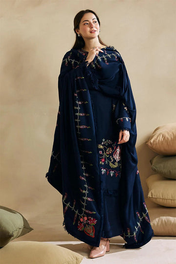 ZARA SHAHJAHAN - 3PC DHANAK EMBROIDERED BA-W79